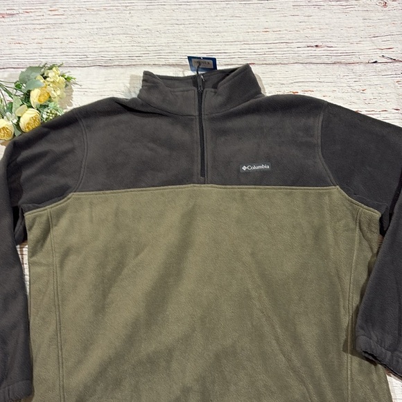 NWT Columbia Steens Mountain™ Half Zip Stone Green Fleece Pullover - Picture 7 of 9
